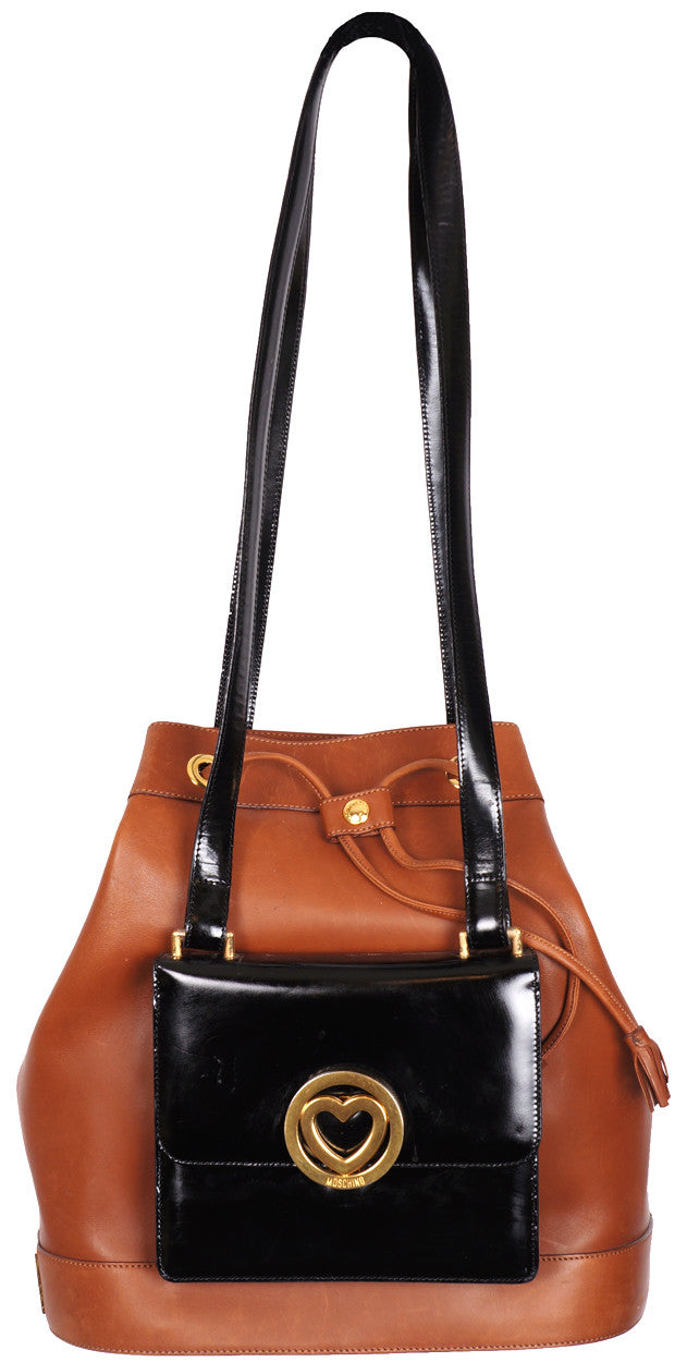 moschino leather handbag