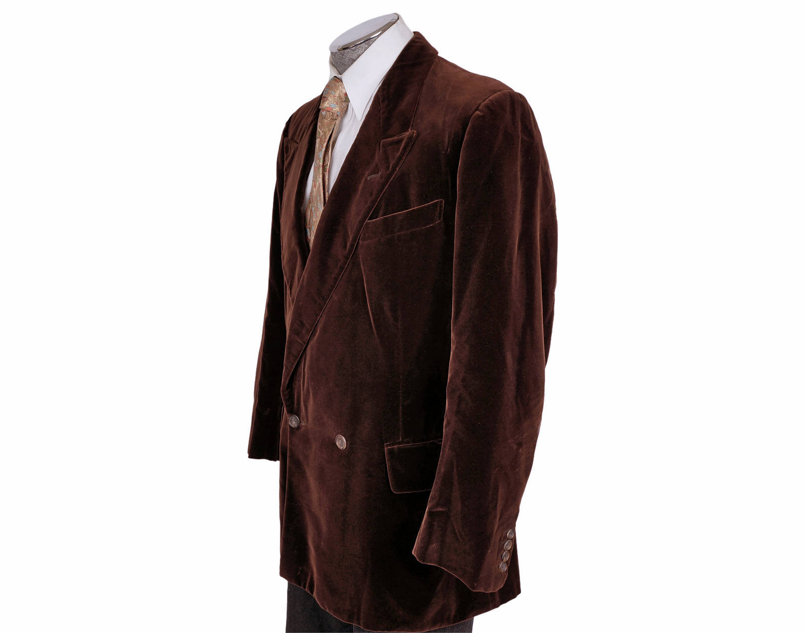 Vintage Norton & Sons Bespoke Savile Row Jacket Brown Velvet Blazer ...
