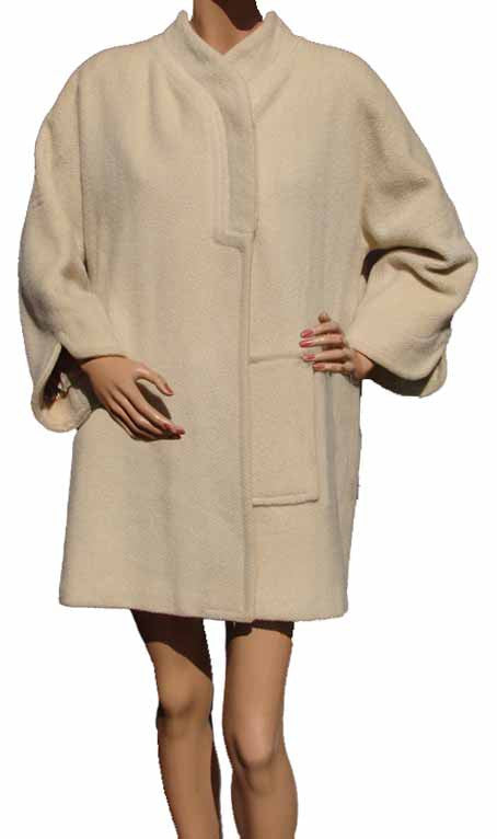 60s Vintage Coat By Pierre Cardin Asymmetrical Space Age Design In Off White Wool 60s vintage coat by pierre cardin asymmetrical space age design in off white wool