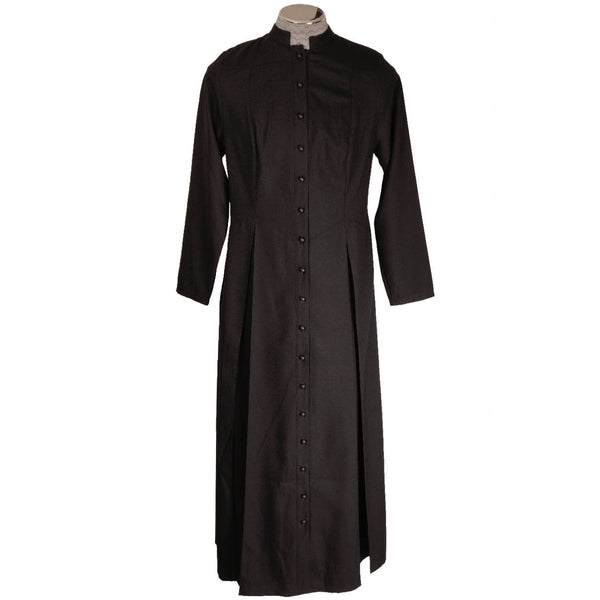 Vintage Roman Catholic Priest Cassock Soutane Black Robe Size M