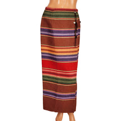 Vintage Ralph Lauren Country Label Wraparound Maxi Skirt Southwestern  Blanket Size M 8