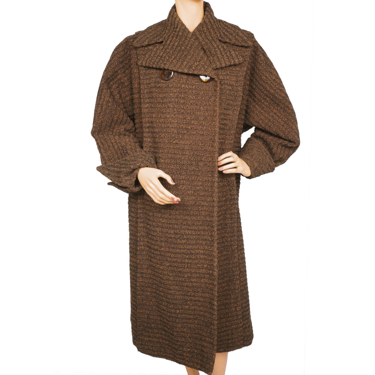 fusie voorwoord Egypte Vintage 1950s Saks Fifth Avenue Coat Ribbed Wool Ladies Size Large XL