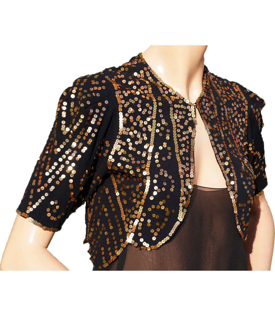 black evening bolero jackets