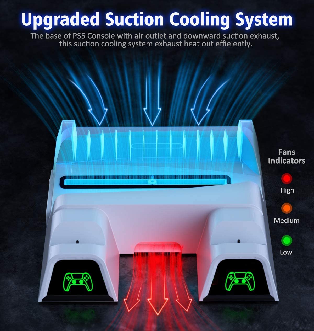 Daggry Snuble forhold PS5 Stand and Cooling Fan and Dual Controller Charger Station| OIVO –  oivogaming