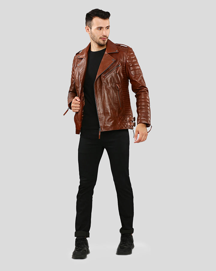 BRAD BROWN MOTORCYCLE LEATHER JACKET