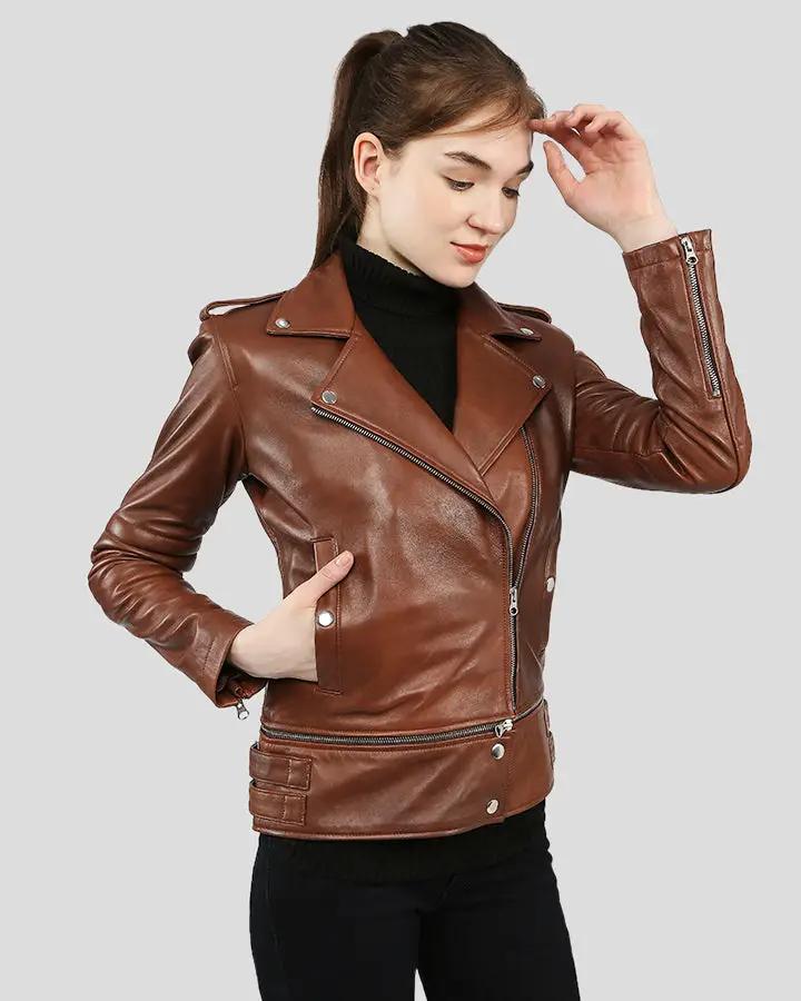 PREEGO TRENDY MODERN WOMEN BLACK FAUX LEATHER JACKET