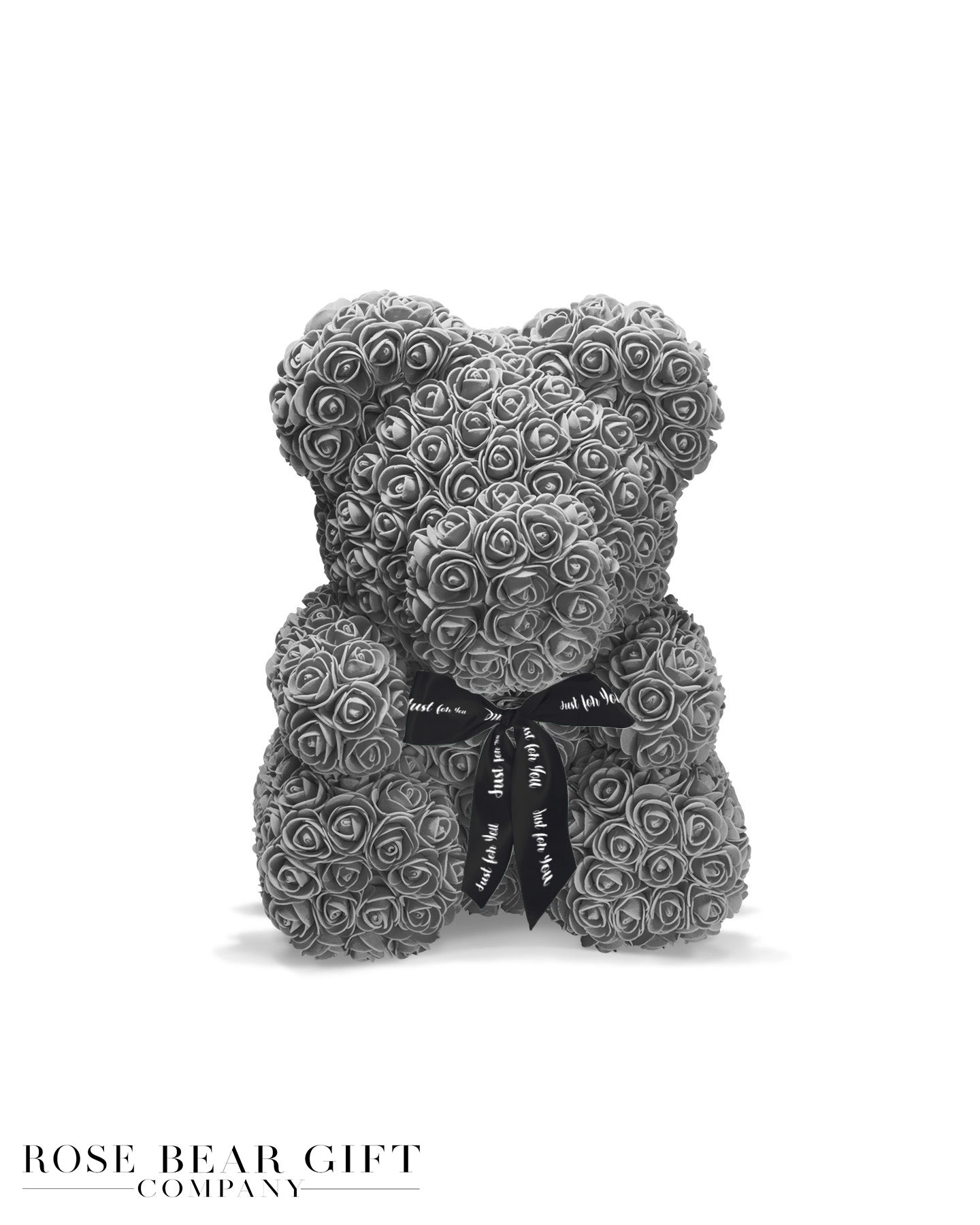 grey rose teddy bear