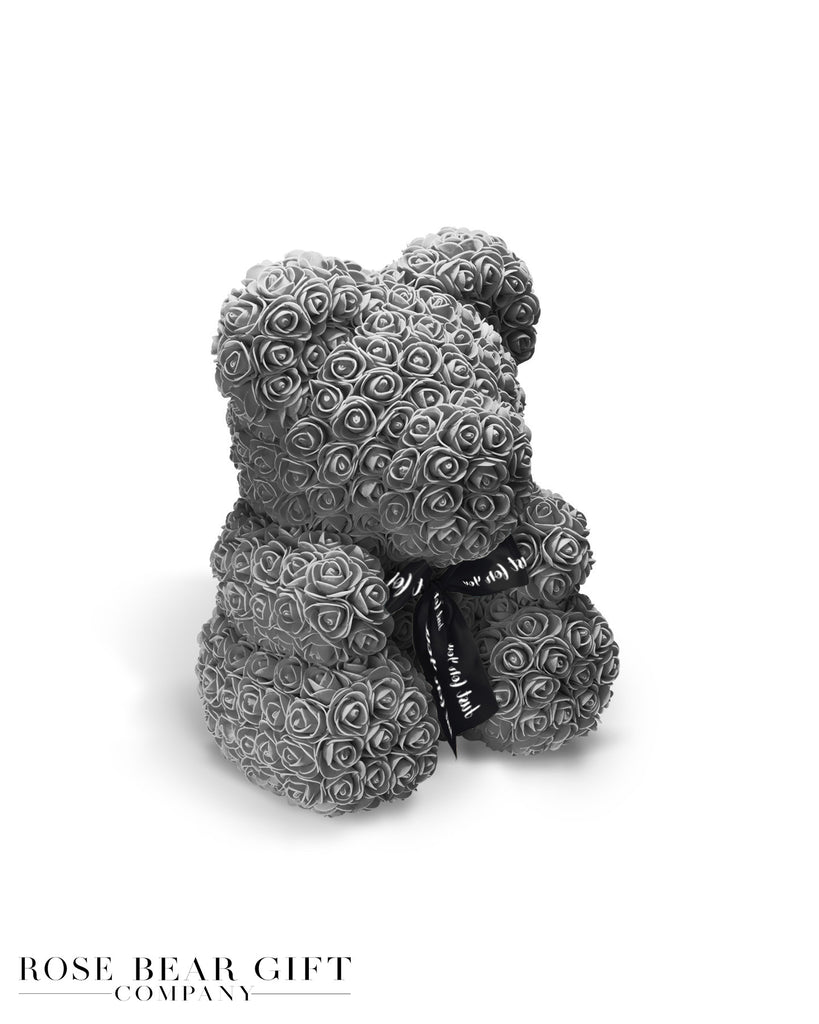 grey rose teddy bear