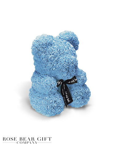 baby blue rose bear