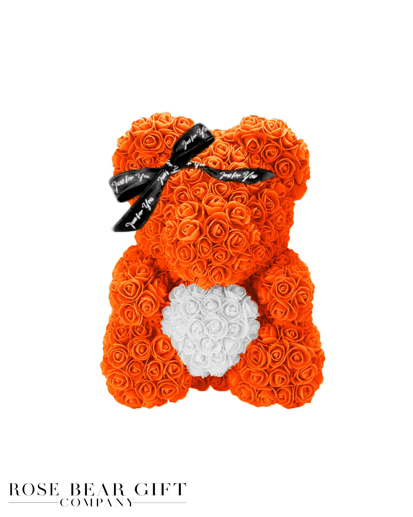 orange rose bear