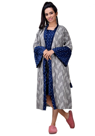 Buy CLYMAA� Pure Cotton XL/48 Size Robe/House Coat/Night Gown (Fit Height  5ft 7 inches & Breast fit Bra Size 34B to 38D and Hip 46 inches) Yellow at