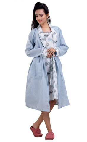 Buy CLYMAA� Pure Cotton XL/48 Size Robe/House Coat/Night Gown (Fit Height  5ft 7 inches & Breast fit Bra Size 34B to 38D and Hip 46 inches) Yellow at