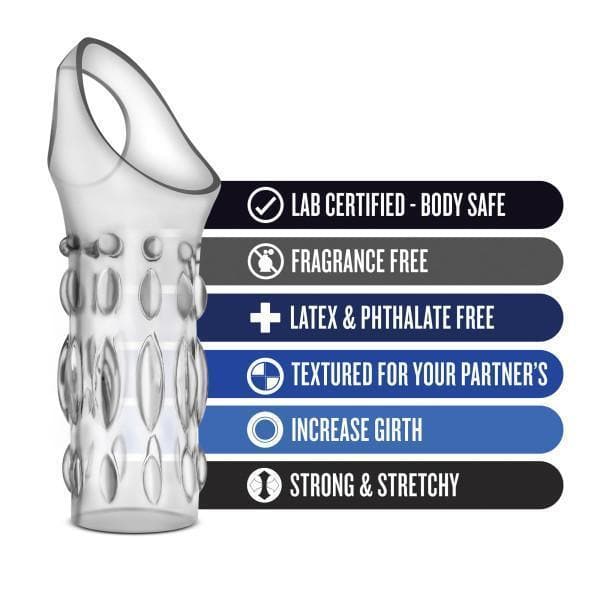 Performance Male Enlargement Studded Girth Enhancement Sleeve Penis Ring Clear - Romantic Blessings