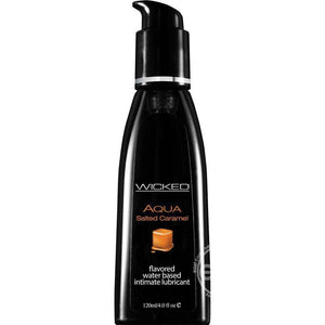 Wicked Aqua Water Based Flavored Intimate Lubricant Salted Caramel-Lubricants-Romantic Blessings