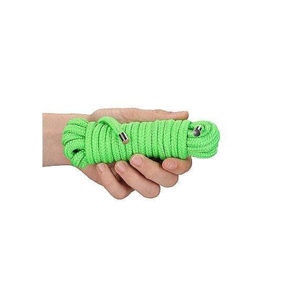 Shots Ouch! Glow in the Dark Rope 5 m/16 ft. Neon Green - Romantic