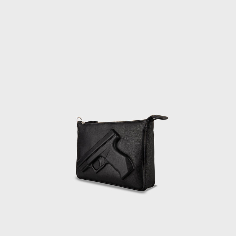 black side purse