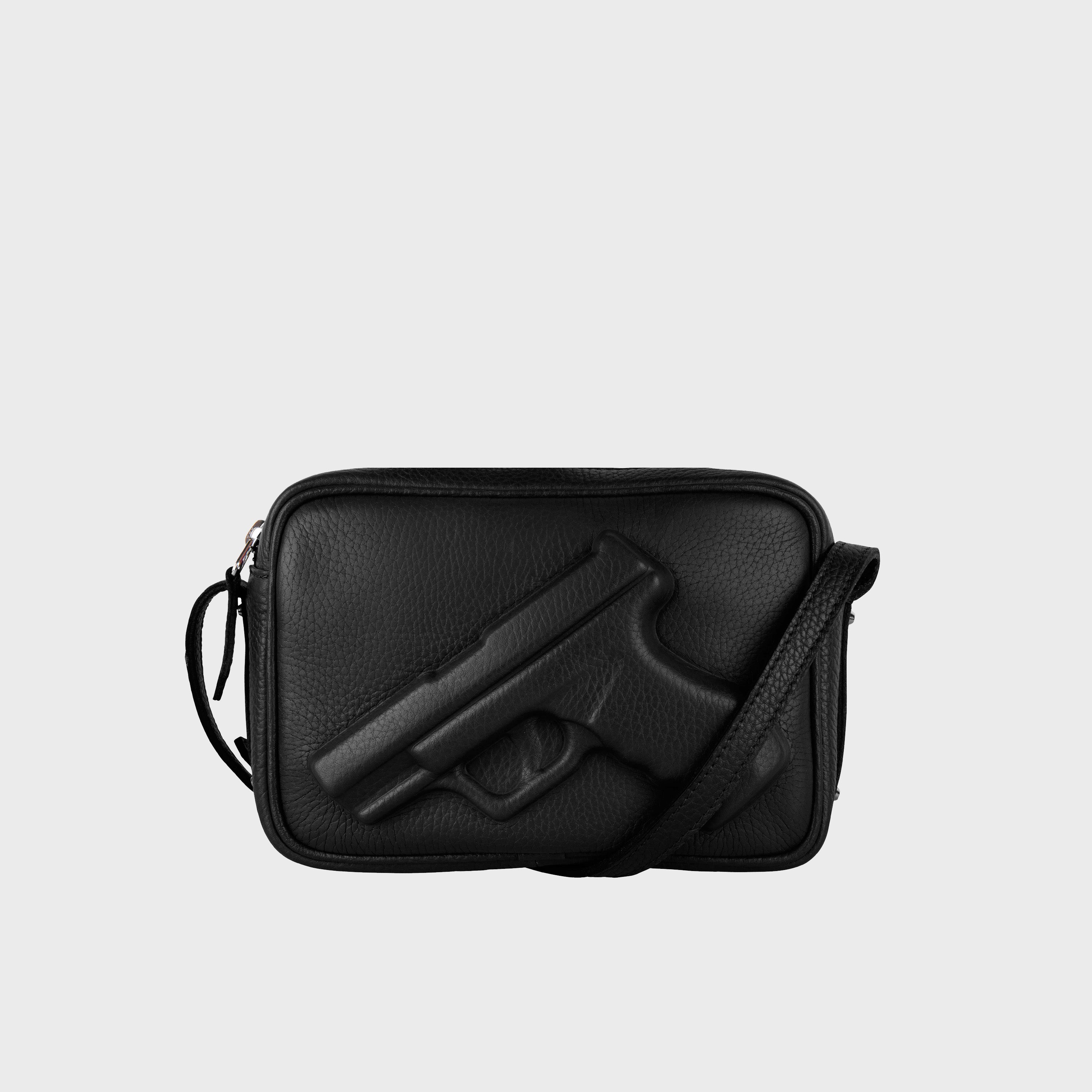 Vlieger & Vandam - Clutch Knife Black, embossed leather knife bag