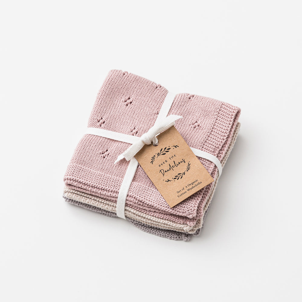 Organic Cotton Wash Cloths 4pk