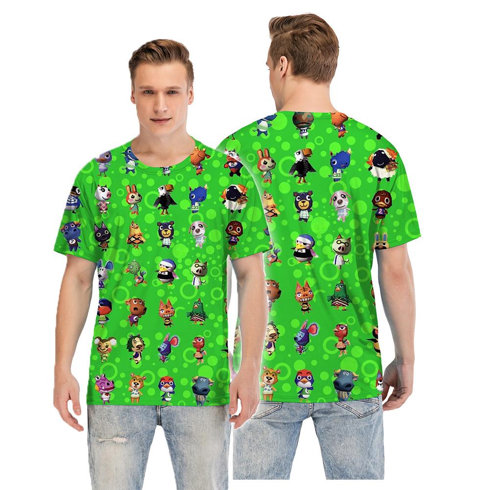 Download Animal Crossing New Horizons T-shirt Green Cartoon Print T ...