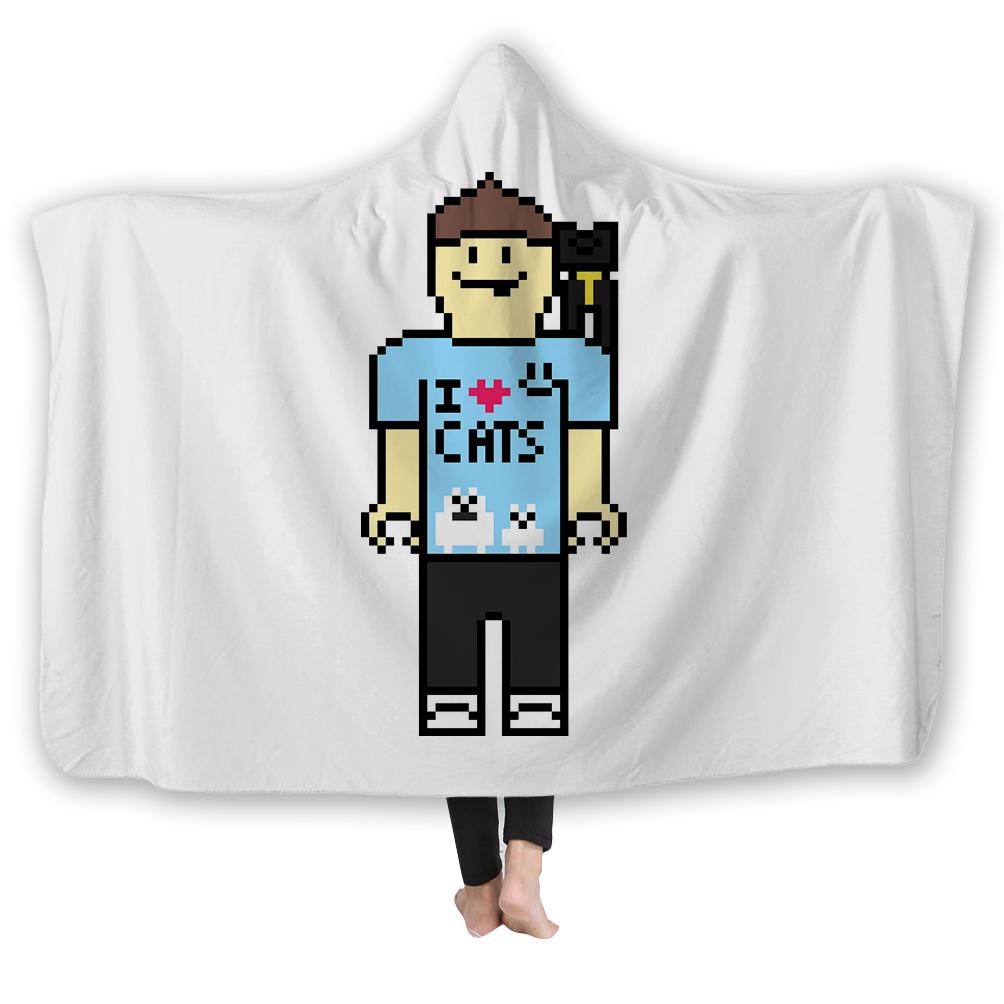 Roblox Denis Daily Hooded Blanket Microfiber Fleece Blanket Adult Kid Prosgifts - denis daily roblox t shirt