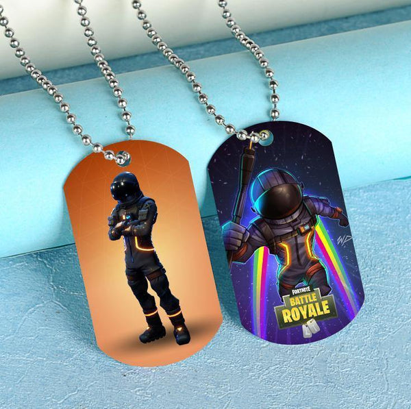 Fortnite Dog Tag Necklace Party Chain Dog Tags Party Favors 2pcs Prosgifts - roblox boss necklace