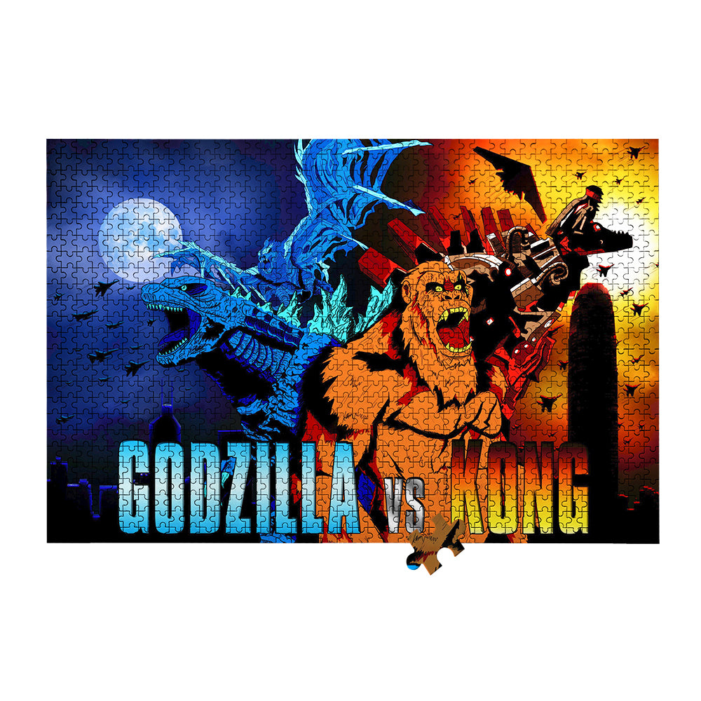 Godzilla Vs Kong Jigsaw Puzzle Educational Interactive Toy 1000 Pieces Prosgifts - godzilla backpack roblox