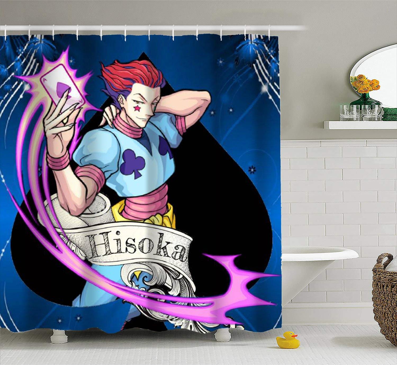 Hunter X Hunter Hisoka Shower Curtains With Hooks Prosgifts - roblox hunter x hunter game