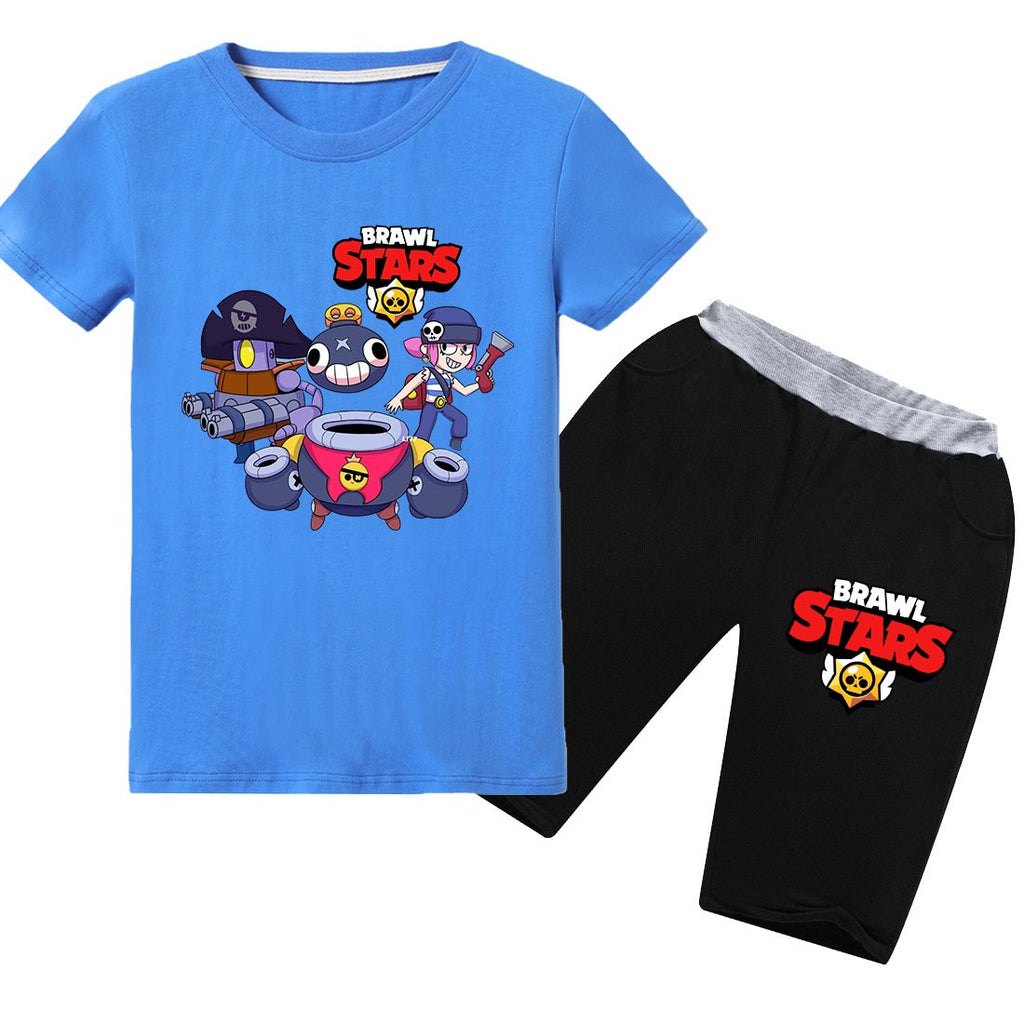 Kids Brawl Stars T Shirt Shorts Suit Leisure Sleepwear Prosgifts - brawl stars kids 3d t shirt roblox shirt