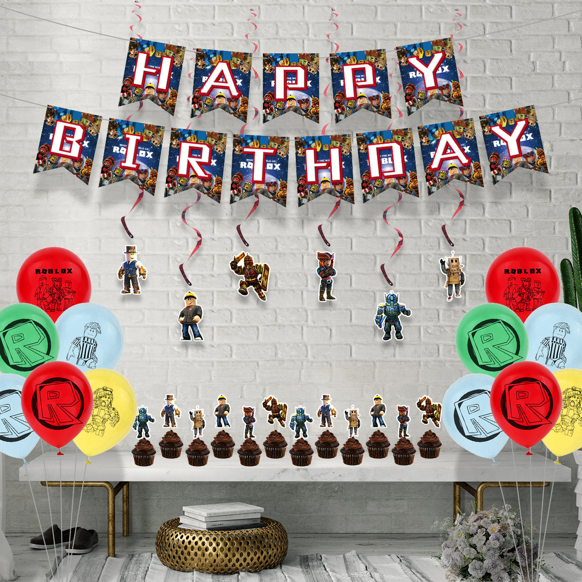 Roblox Banner Balloons Birthday Party Supplies Boys Girls Holiday Part Prosgifts - roblox party supplies