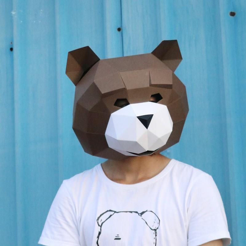 Teddy Bear Paper Headgear Cosplay Prop Prosgifts - bear rug roblox