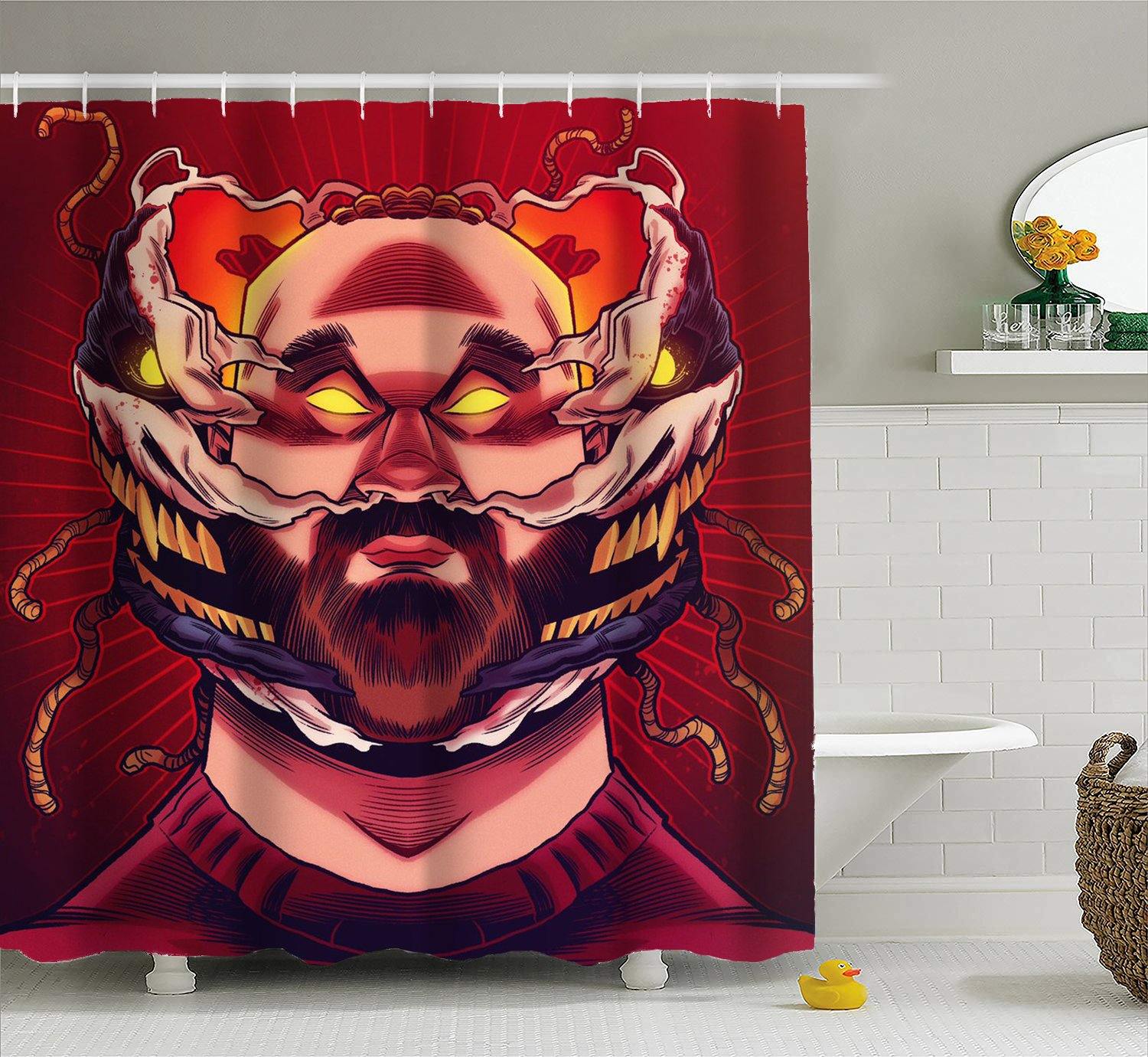 The Fiend Bray Wyatt Wrestling Star Shower Curtains With Hooks Prosgifts - bray wyatt shirt roblox