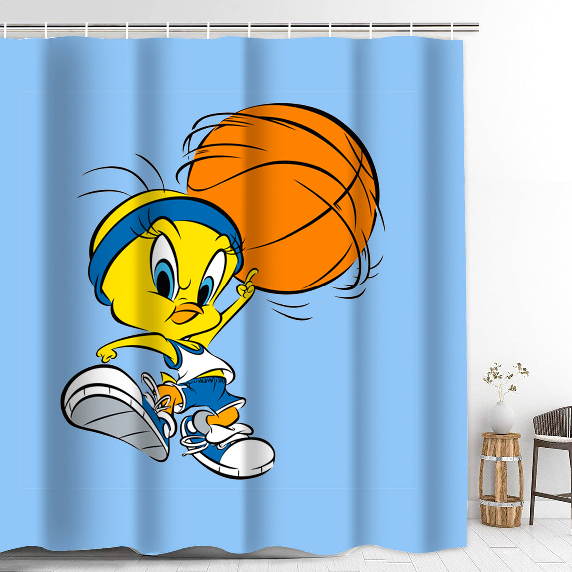 Tweety Bird Bathroom Shower Curtain With Hooks Prosgifts - roblox tweety bird code