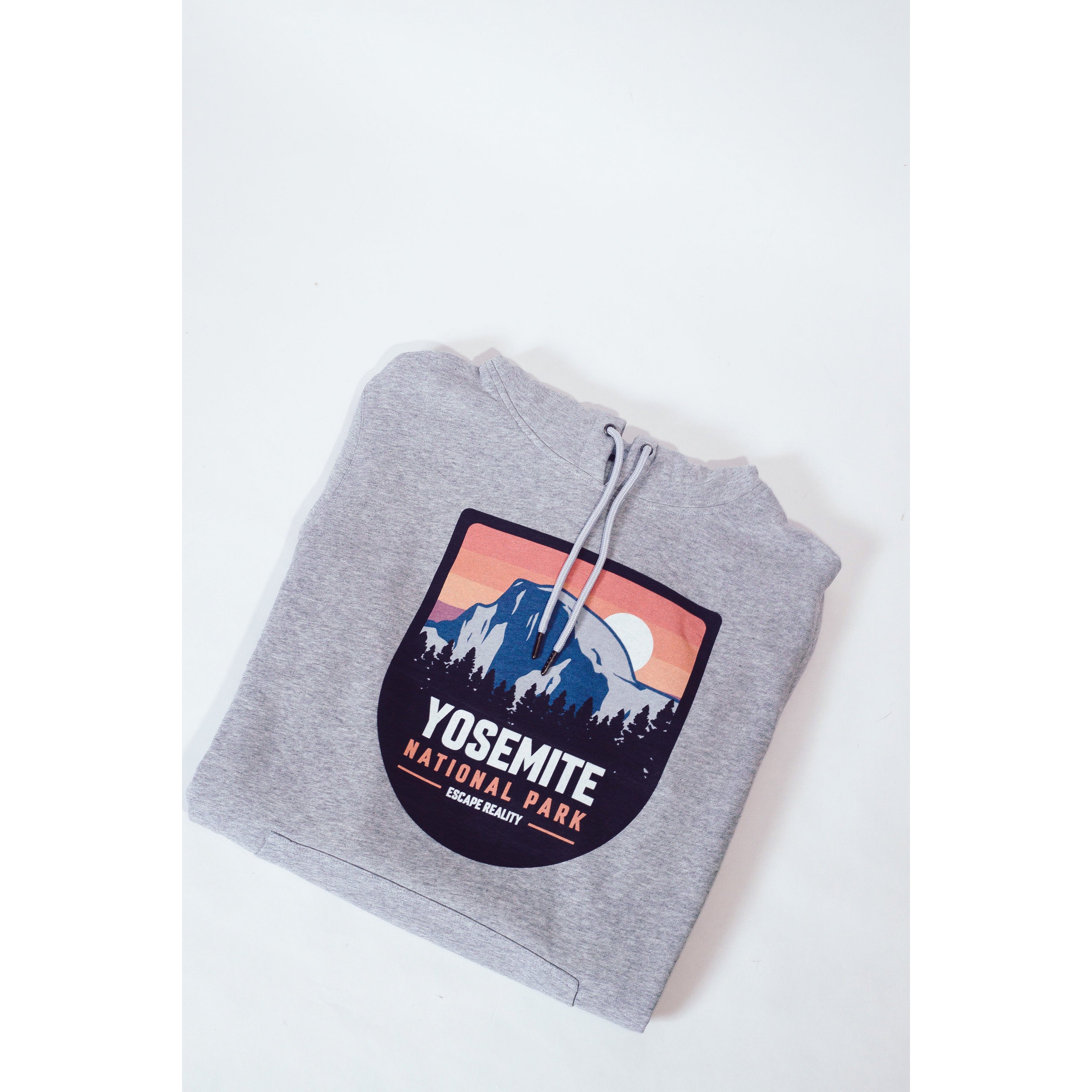 Grey Luxury Cotton “Yosemite” Hoodie – PRYZMCLO