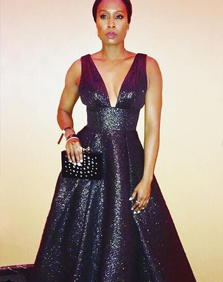 Actress Sydelle Noel with L'alingi black tutsi clutch