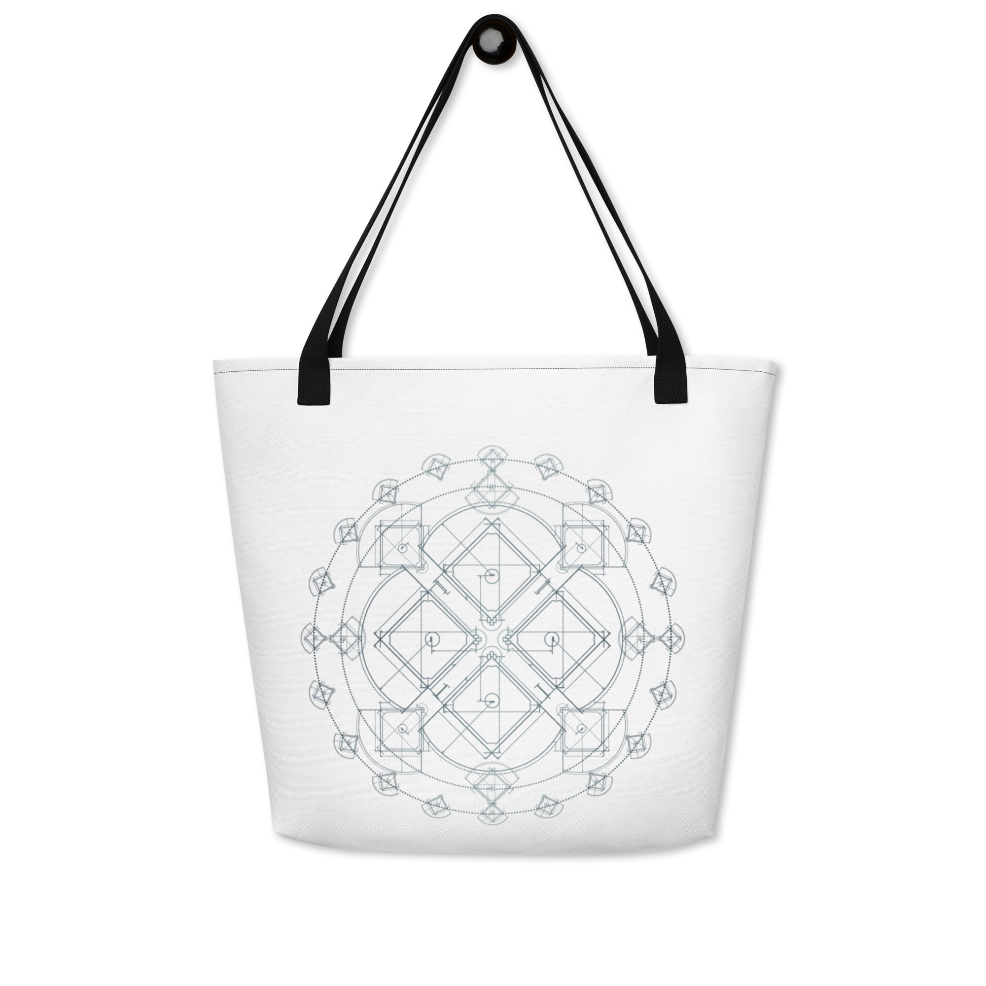Baseball Field Mandala Fade Tote-Bag