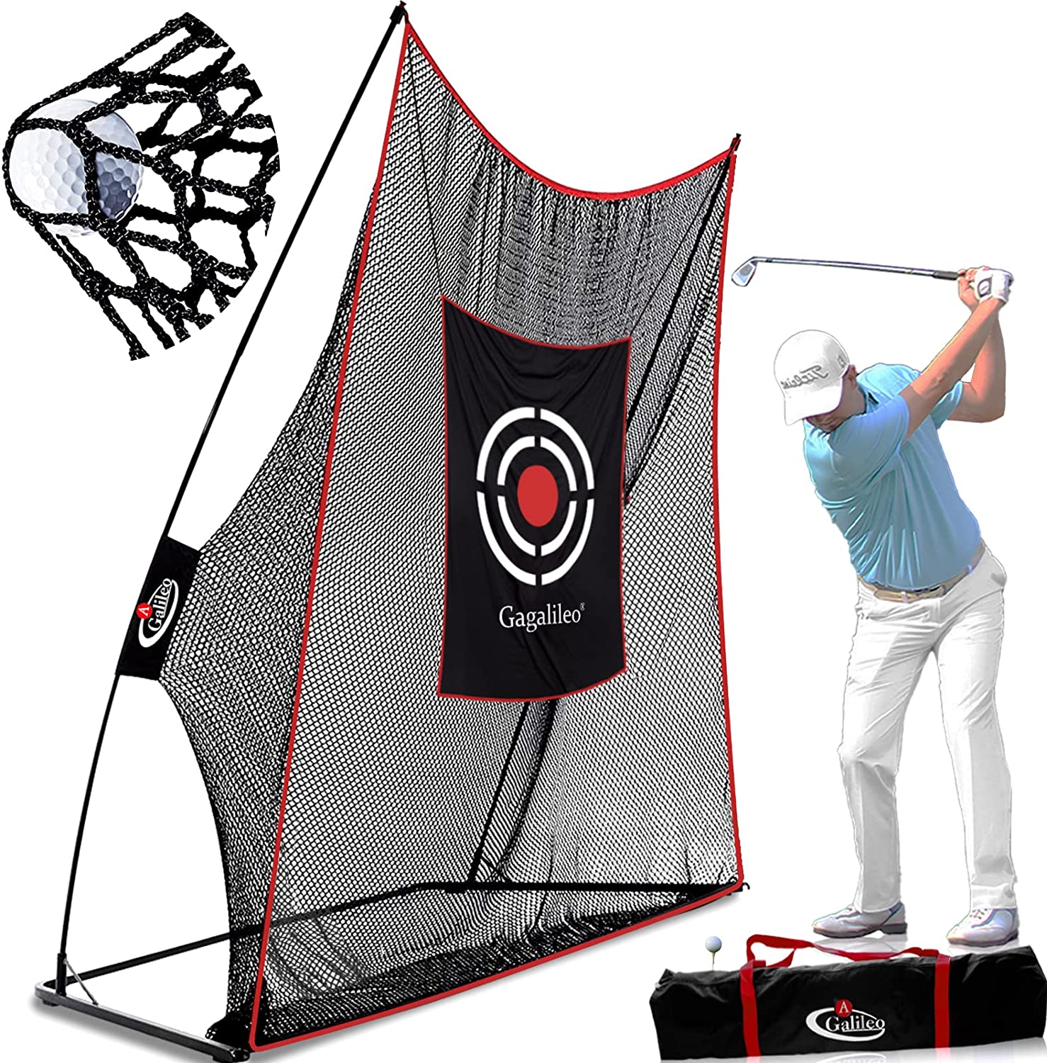 Golf Hitting Cage with Target High Impact Large Hitting Net