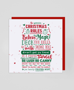 Geordie Rules (WHITE) - Christmas Card
