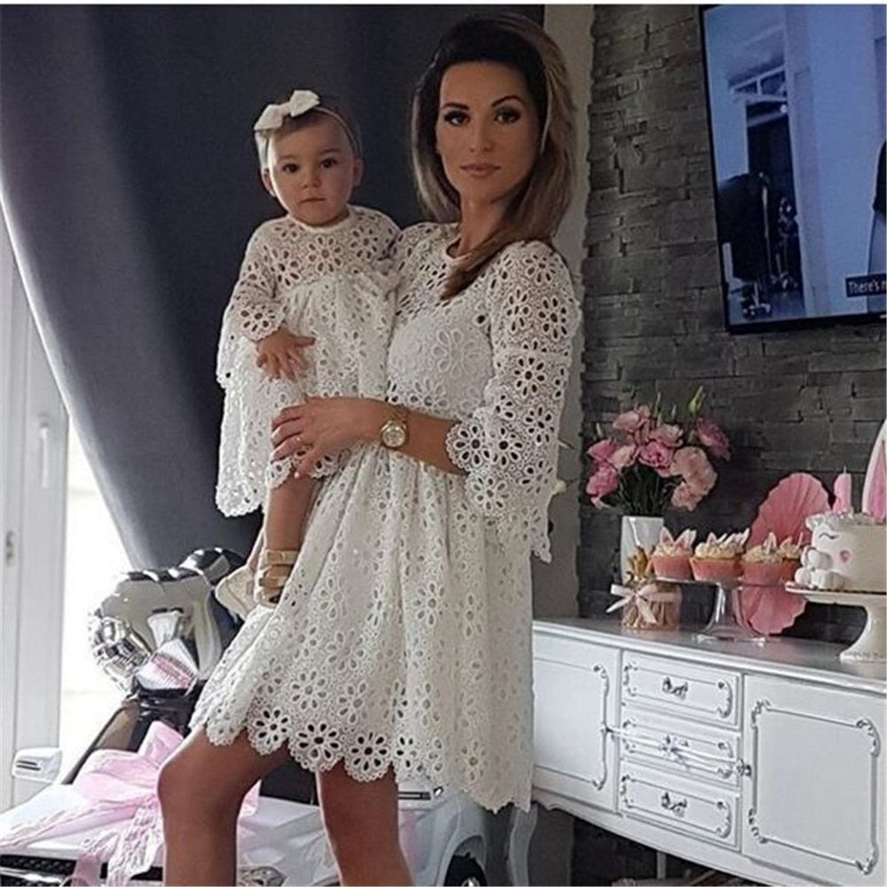 mother and baby matching dresses