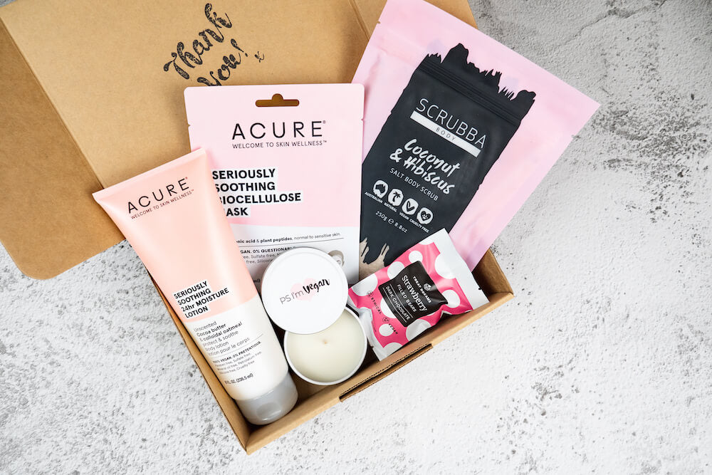 vegan pamper hamper contents for best vegan hampers in Australia