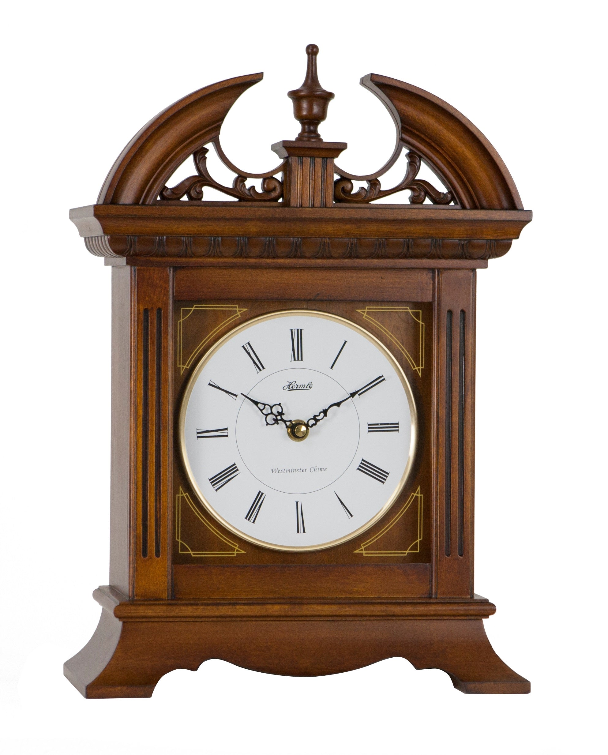 CHIMING CLASSIC TAMBOUR AMELIA MANTEL CLOCK