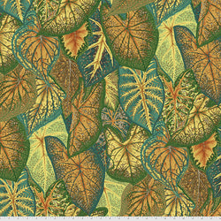 Kaffe Fassett Collective: 'Caladiums' Gold: Cut to Order by the 1/2m