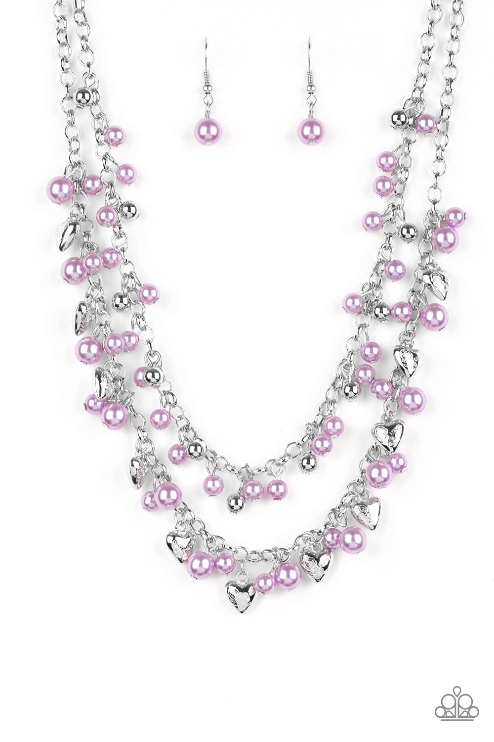 paparazzi purple heart necklace