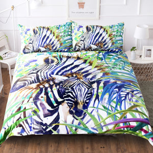 Couple Zebra In The Jungle Duvet Covers Bedding Sets Heartcasa