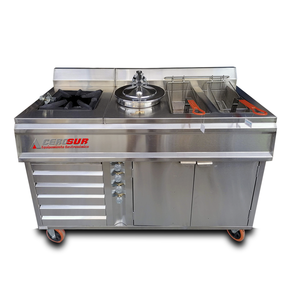 Cocina industrial mural con horno en acero inoxidable – Equipamiento  Gastronómico Acerosur