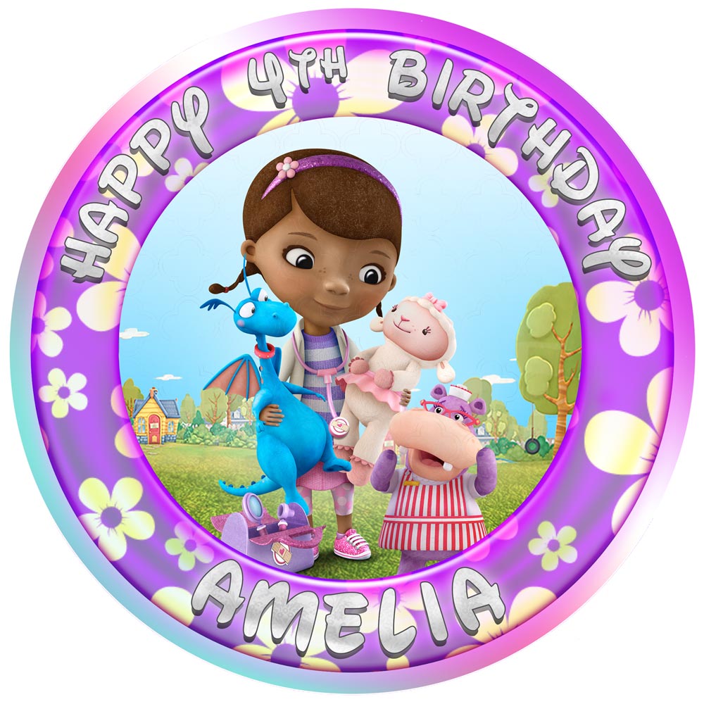 Doc Mcstuffins Edible Cake Toppers Round Cakecery