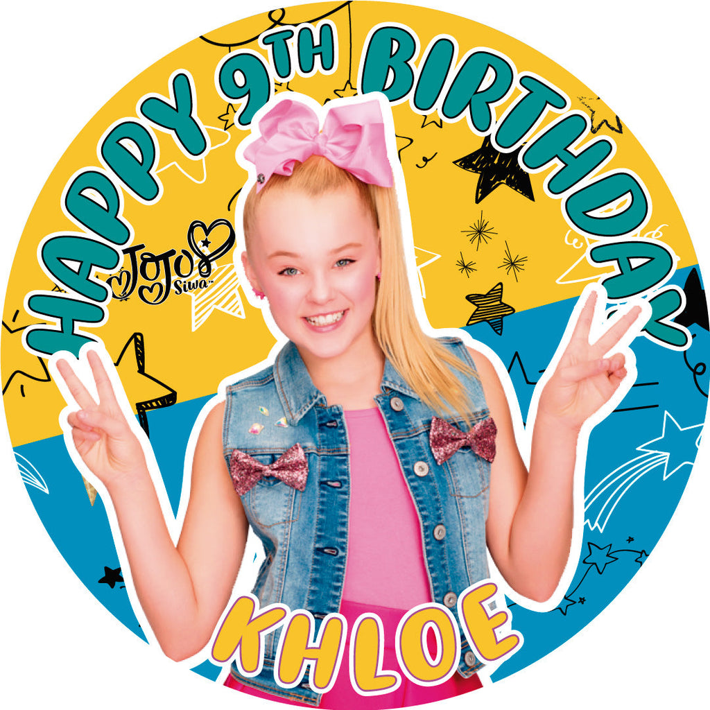 JoJo Siwa C Edible Cake Toppers Round – Cakecery