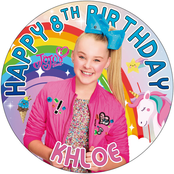 JoJo Siwa Edible Cake Toppers Round – Cakecery