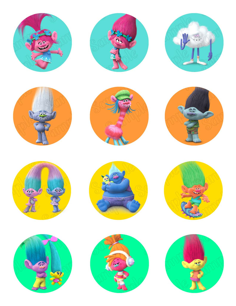 Trolls Edible Cupcake Toppers – Cakecery