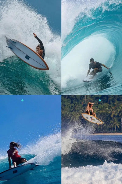 Chris Christenson Surfboard on the wave