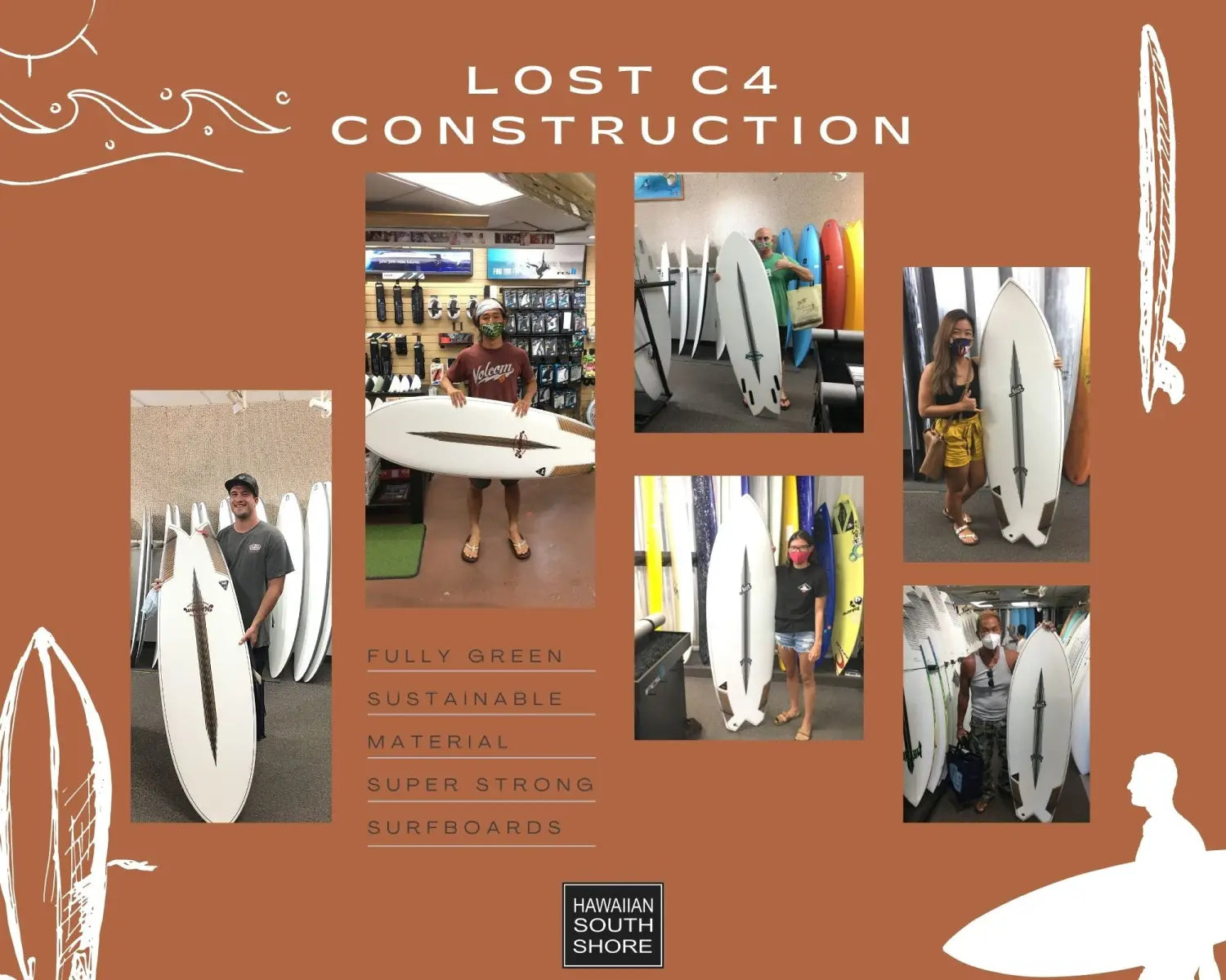 lost c4 construction surfboards